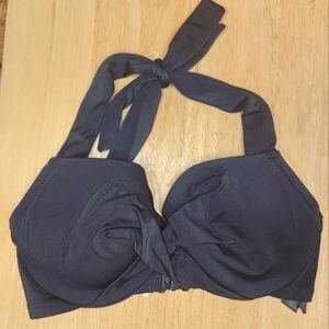 Dorina solid black halter style bikini top 32DD